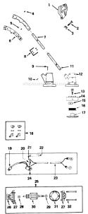 Page A Diagram and Parts List for 500-E  Weed Eater Trimmer